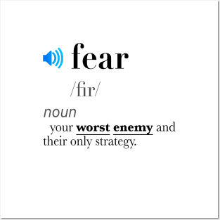Fear Definition Posters and Art